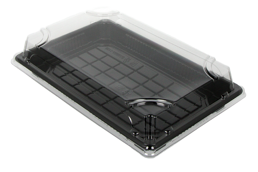 Sushi tray HP-09 + deksel 240x150x25mm Zwart