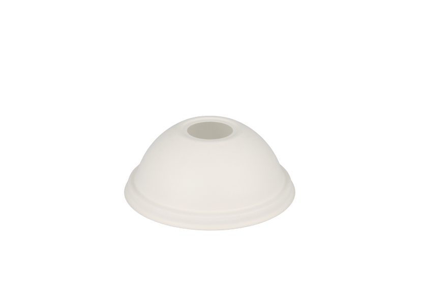 TakeAware.nl Deksels Milkshakebeker Ø90mm suikerriet BIO wit