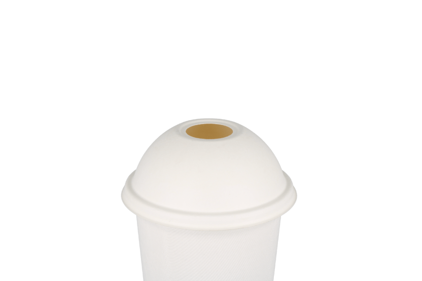 TakeAware.nl Deksels Milkshakebeker Ø90mm suikerriet BIO wit