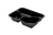 CPET tray zwart 3 vak C2227-3F 227x178x43mm