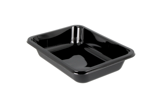 CPET tray black 1 vak C2227-1D 227x178x50mm