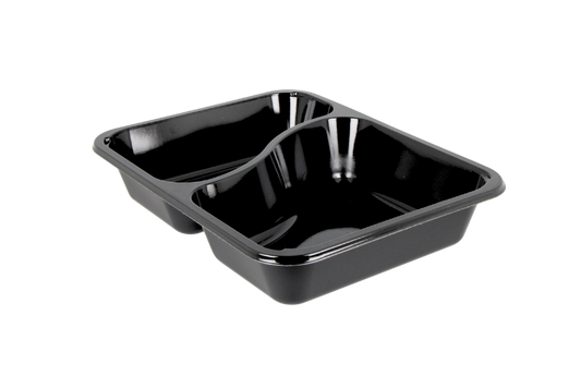 CPET tray black 2 vak C2227-2F 227x178x43mm