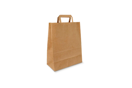 Paper carrier bags Small Brown 22+10x28cm BIO