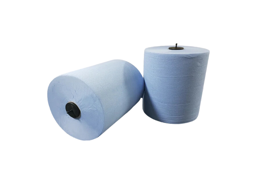 Handdoekrol Matic 2 laags 6x150 meter Ø21cm 100% cellulose blauw T7