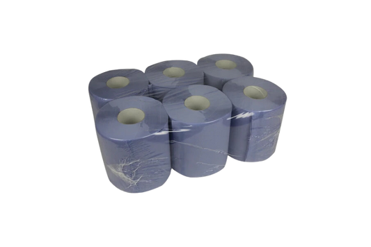 Handdoekrol Midi Blauw 2 laags 6x135 meter Ø20cm  100% cellulose T9