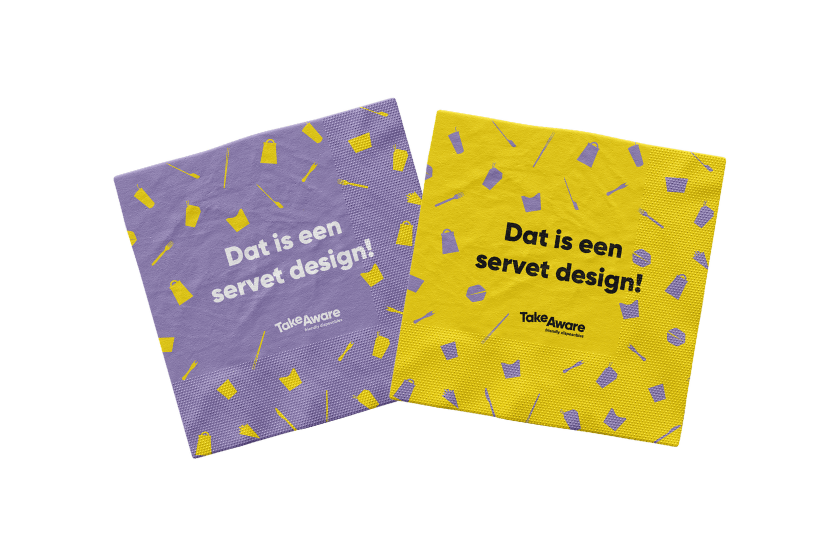 takeaware.nl Sauce and amuse containers Printed napkins