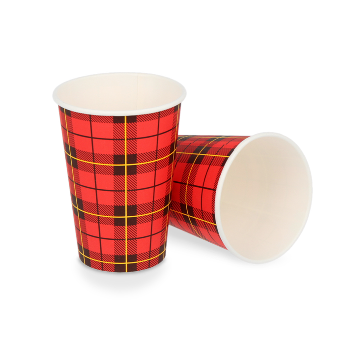 Koffiebekertjes karton 5% coating 7,03x9,2 cm 180 ml scotty rood Koffiebekertjes karton 5% coating 7,03x9,2 cm 180 ml scotty rood