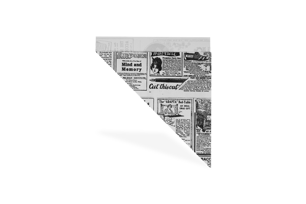 Cone bags 'Newspaper' K17 - 17cm greaseproof paper BIO