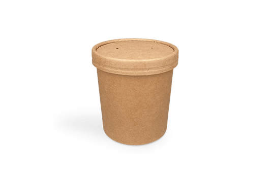 Lid soup cup 240-360ml Ø90mm kraft
