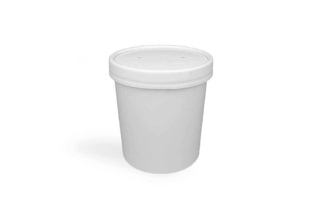 Lid soup cup 240-360ml Ø90mm cardboard white
