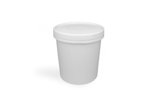 Lid soup cup 240-360ml Ø90mm cardboard white