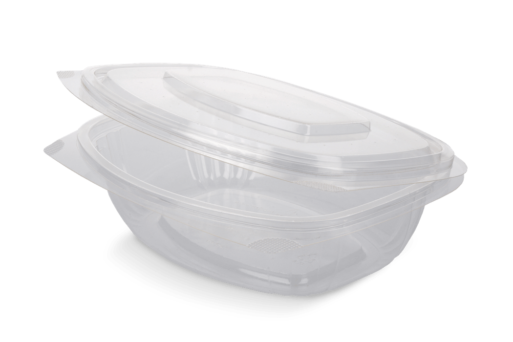 Salad container with hinged lid 750 ml BIO