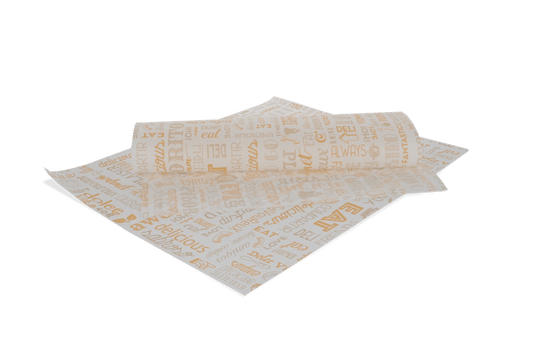 Vetvrij papier 31x38cm hamburgervellen oranje parole FSC®Mix BIO