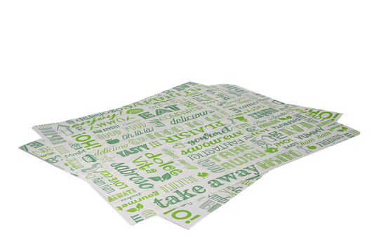 Vetvrij papier 31x38cm hamburgervellen groen parole FSC®Mix BIO
