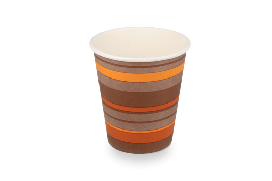 Coffee cup 300cc 10oz Ø90mm cardboard striped