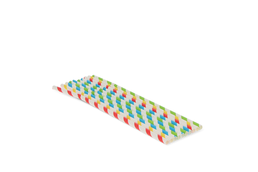 Paper bendable straws color mix 240x6mm FSC®Mix BIO