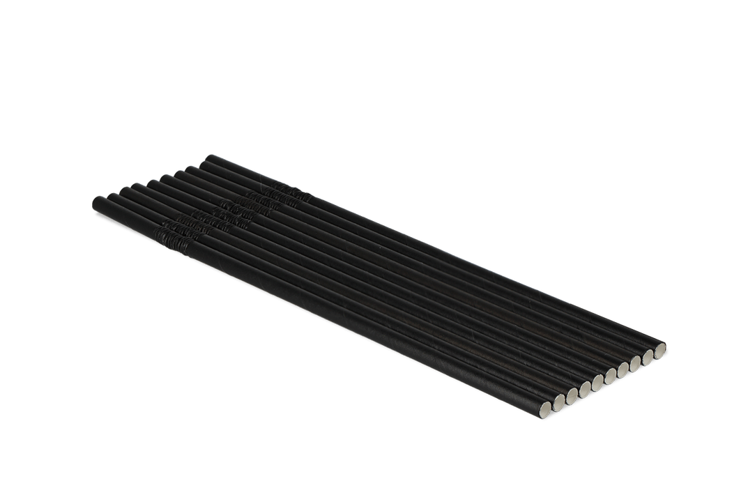 Paper bendable straws black 240x6mm FSC®Mix BIO
