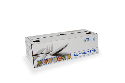 Aluminum foil roll in dispenser cutter box 30cm x 250m