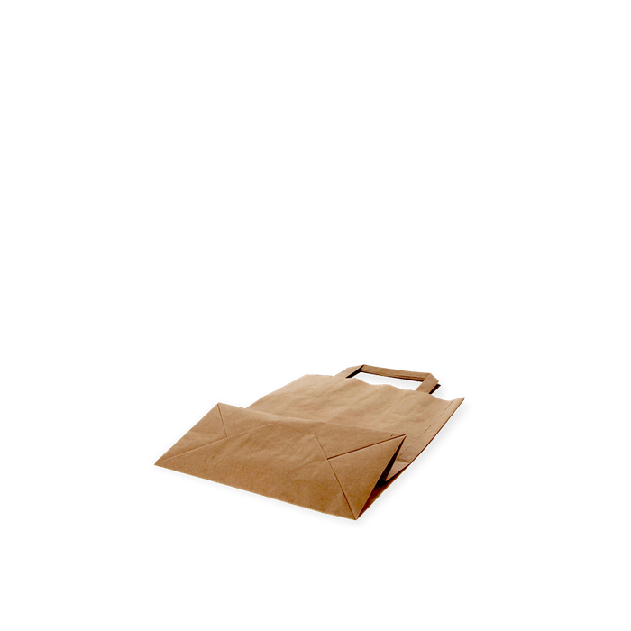 Paper carrier bags Small Brown 22+10x28cm BIO