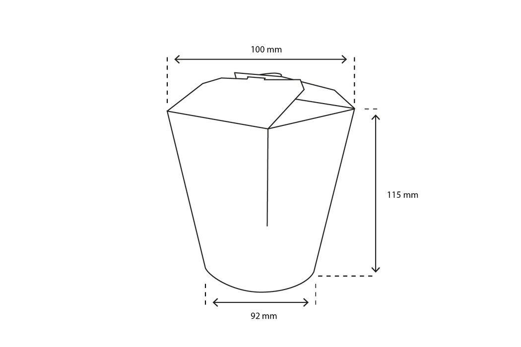 takeaware.nl Wok to go bekers Wok to Go beker 32oz 1000ml karton wit