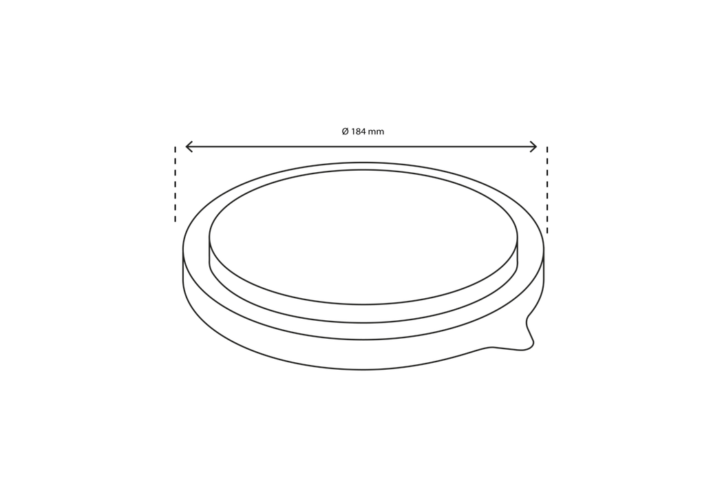 takeaware.nl Saladebakken en bowls Deksel Bowl 900 t/m 1300ml Ø184mm transparant