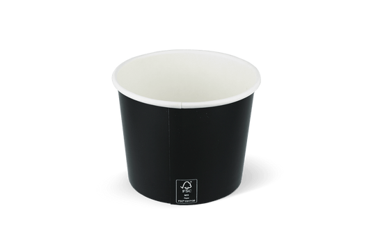 Ice cream cup 300ml Ø90mm 10oz cardboard black FSC®Mix