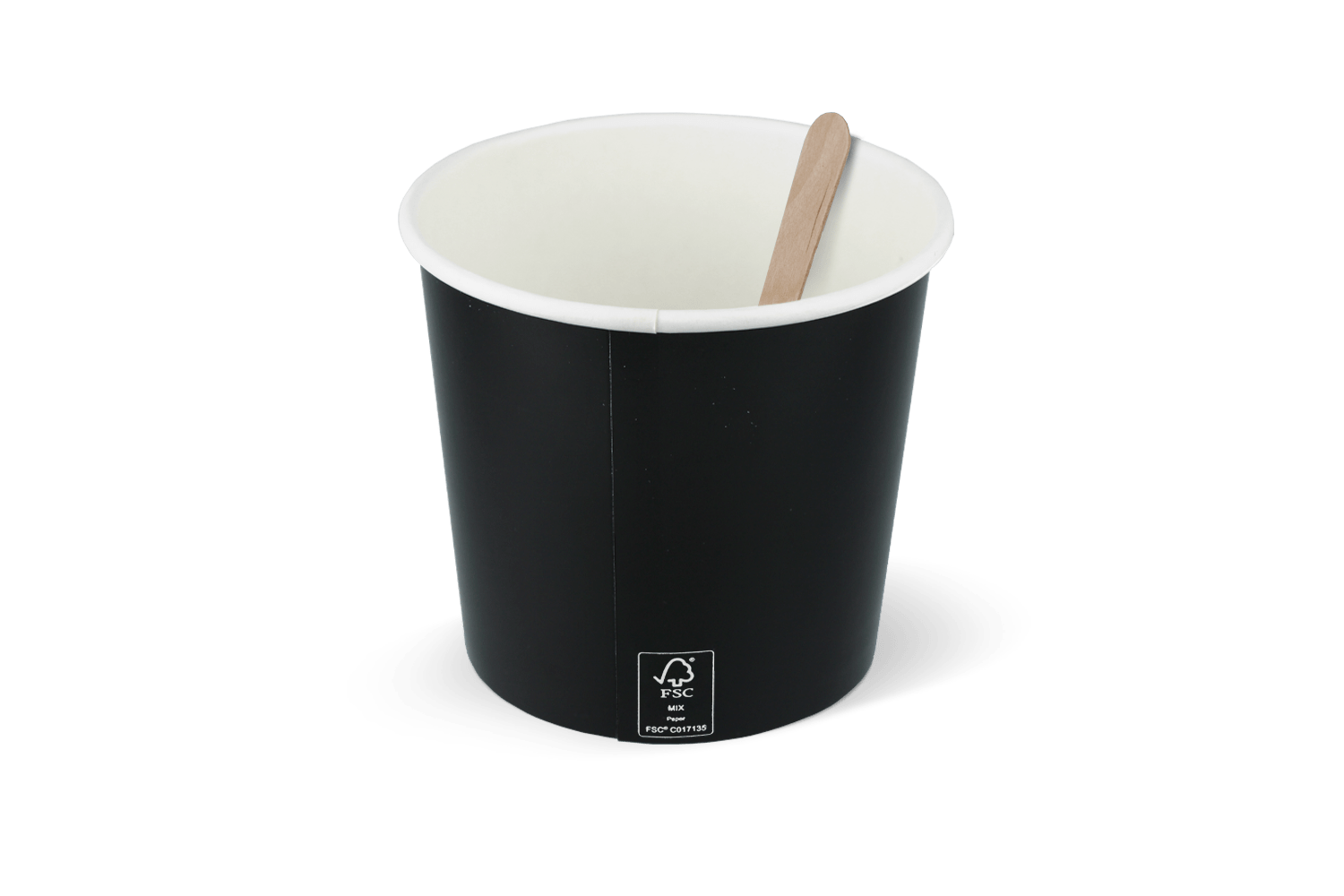 Ice cream cup 360ml Ø90mm 12oz cardboard black FSC®Mix