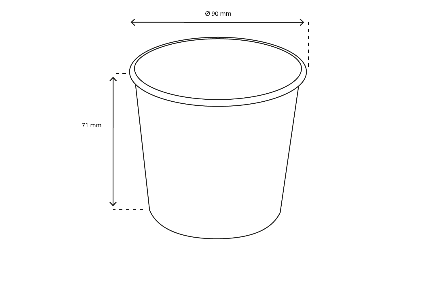 takeaware.nl IJsbekers IJsbeker 360ml Ø90mm 12oz karton zwart