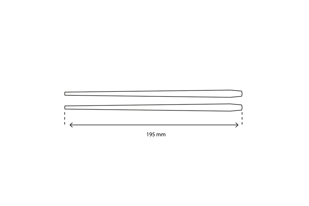 takeaware.nl Bestek Bamboe chopsticks eetstokjes 19.5cm in hoesje BIO