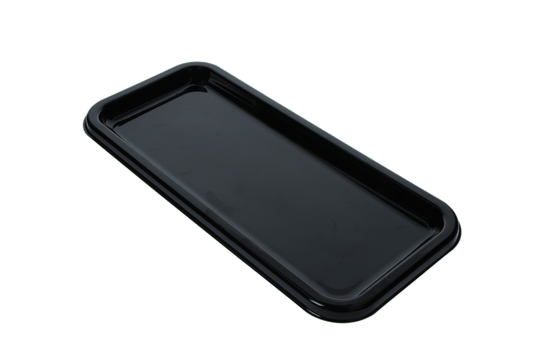 Catering trays rectangular 36x16cm black rPET