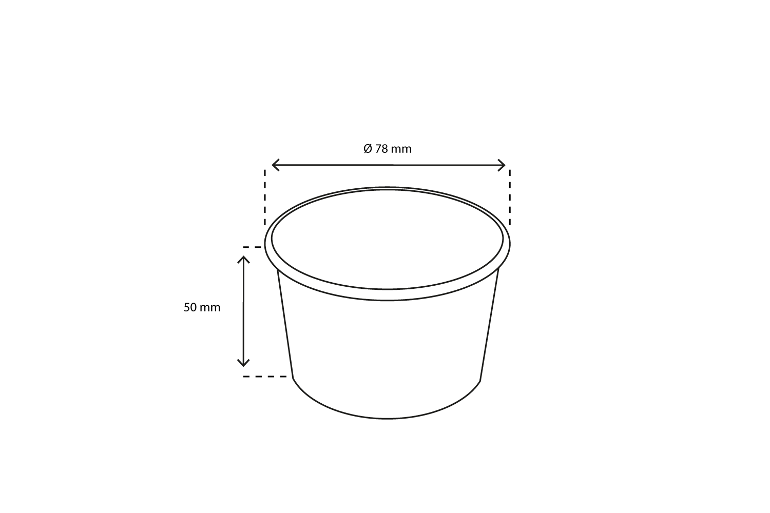 takeaware.nl IJsbekers IJsbeker 120ml Ø78mm 4oz karton zwart