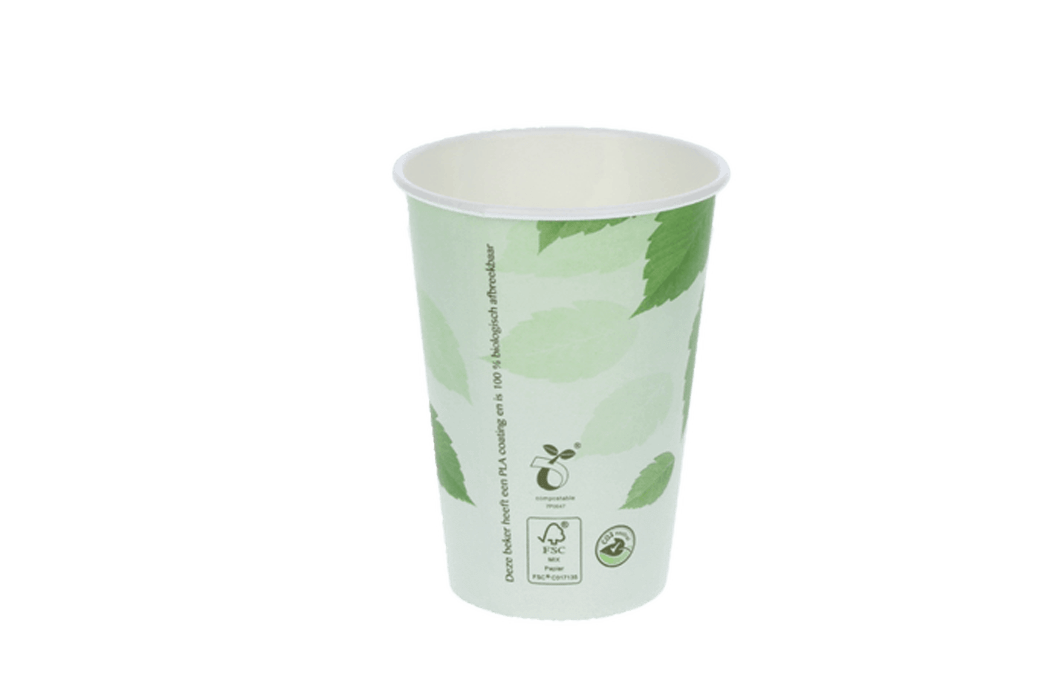 Koffiebeker 180cc 7.5oz Ø70mm FSC®Mix karton groen BIO