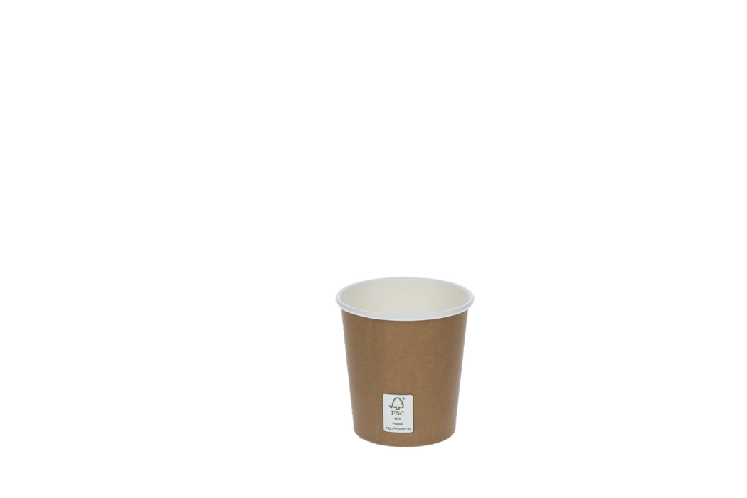 Coffee cup 120cc 4oz Ø63mm kraft brown FSC®Mix