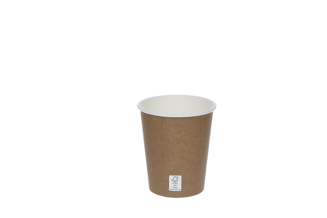 Coffee cup 230cc 8oz Ø80mm FSC®Mix kraft brown