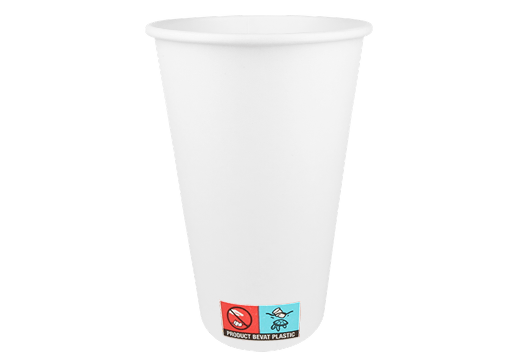 takeaware.nl Koffiebekers Kartonnen koffiebeker 450cc 16oz wit