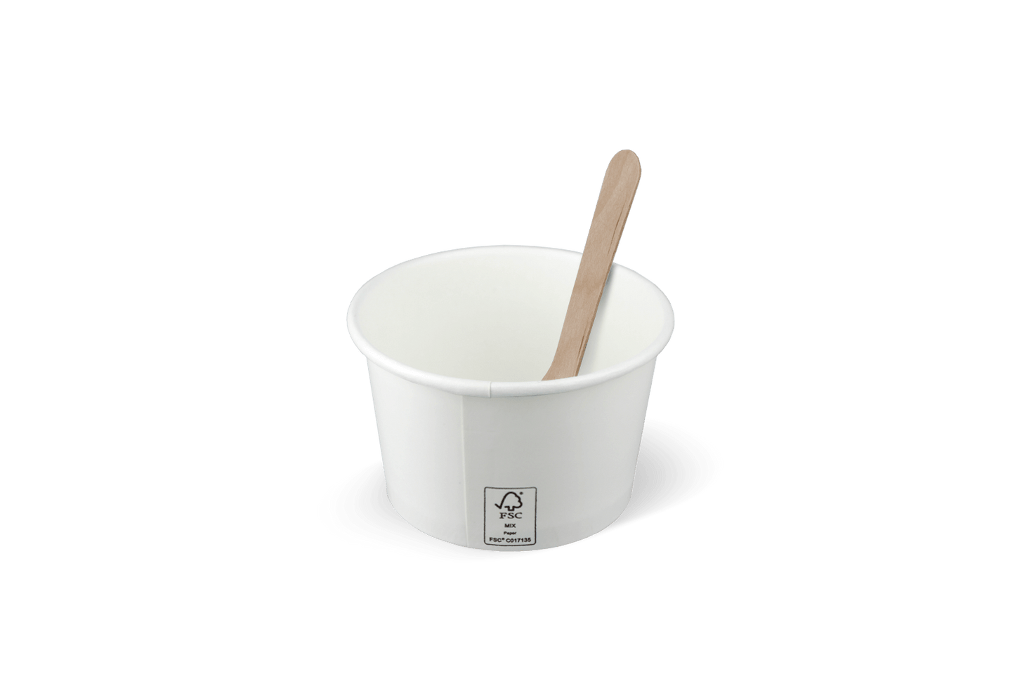 Ice cream cup 120ml Ø78mm 4oz FSC®Mix cardboard white