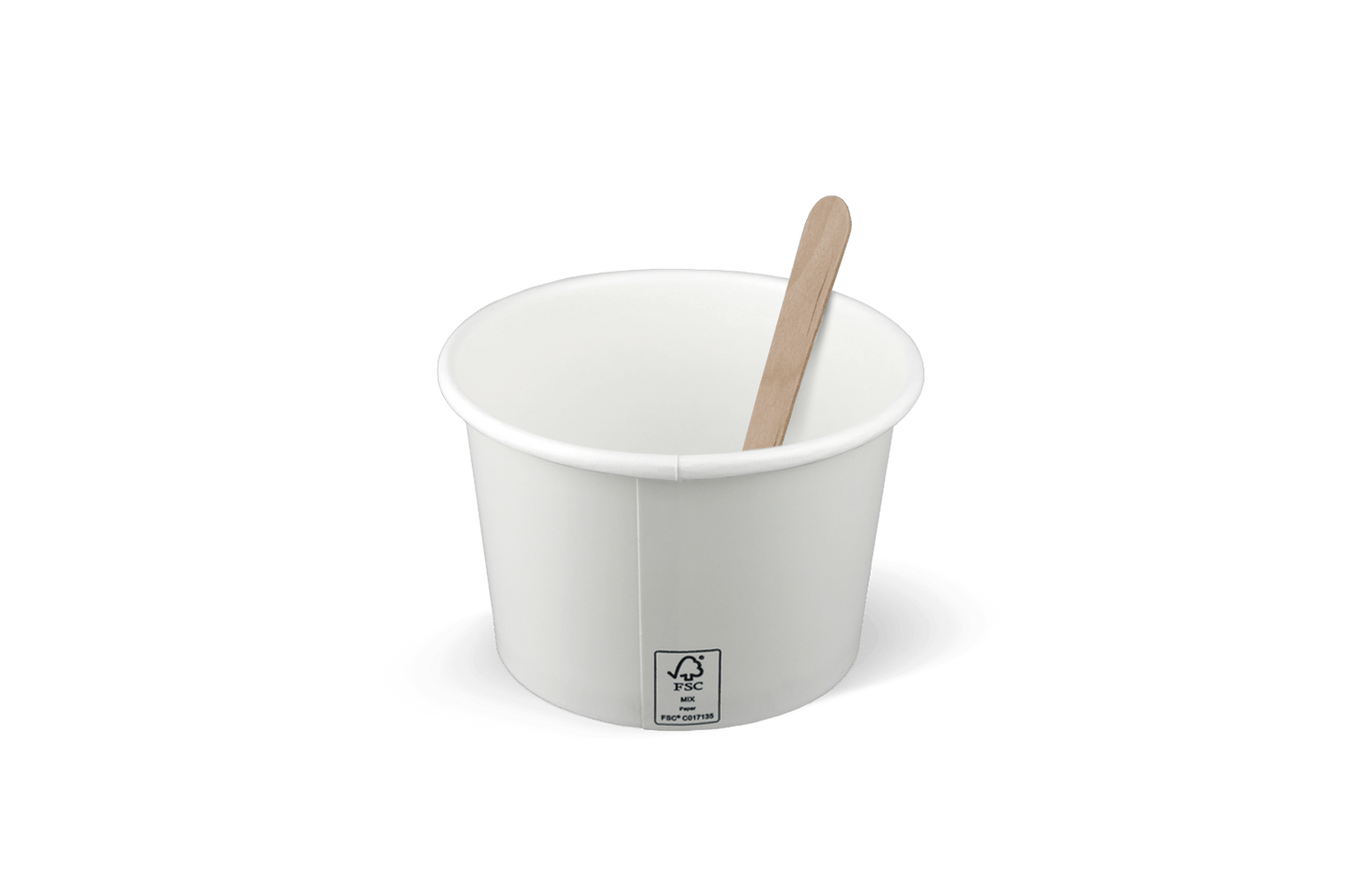 Ice cream cup 240ml Ø90mm 8oz FSC®Mix cardboard white