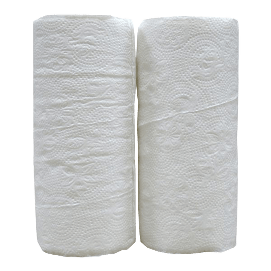takeaware.nl Handdoek- en poetspapier Keukenrollen wit 2 laags 45 vel 100% cellulose