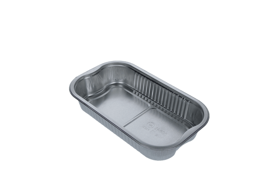 Aluminum container 1000ml rectangle smooth high