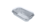 takeaware.nl Maaltijdbakken en schalen PET deksel voor aluminium bak 1000ml rechthoek