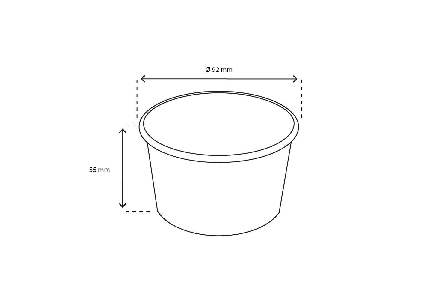 takeaware.nl IJsbekers IJsbeker 240ml Ø92mm 8oz karton wit