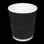 Coffee cup 177cc 7oz Ø73mm Ripple Black