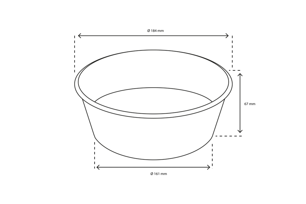 takeaware.nl Saladebakken en bowls Salade Poke Bowl 1300ml 40oz Ø184mm kraft