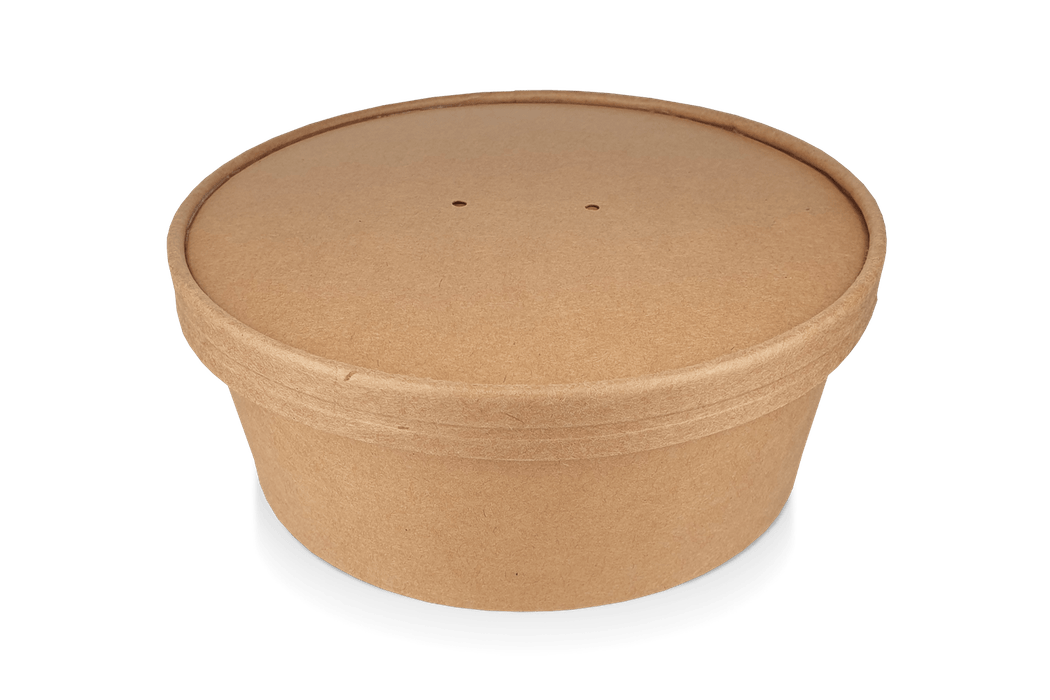 takeaware.nl Saladebakken en bowls Deksel Salade Poke Bowl 900-1100-1300ml Ø184mm kraft