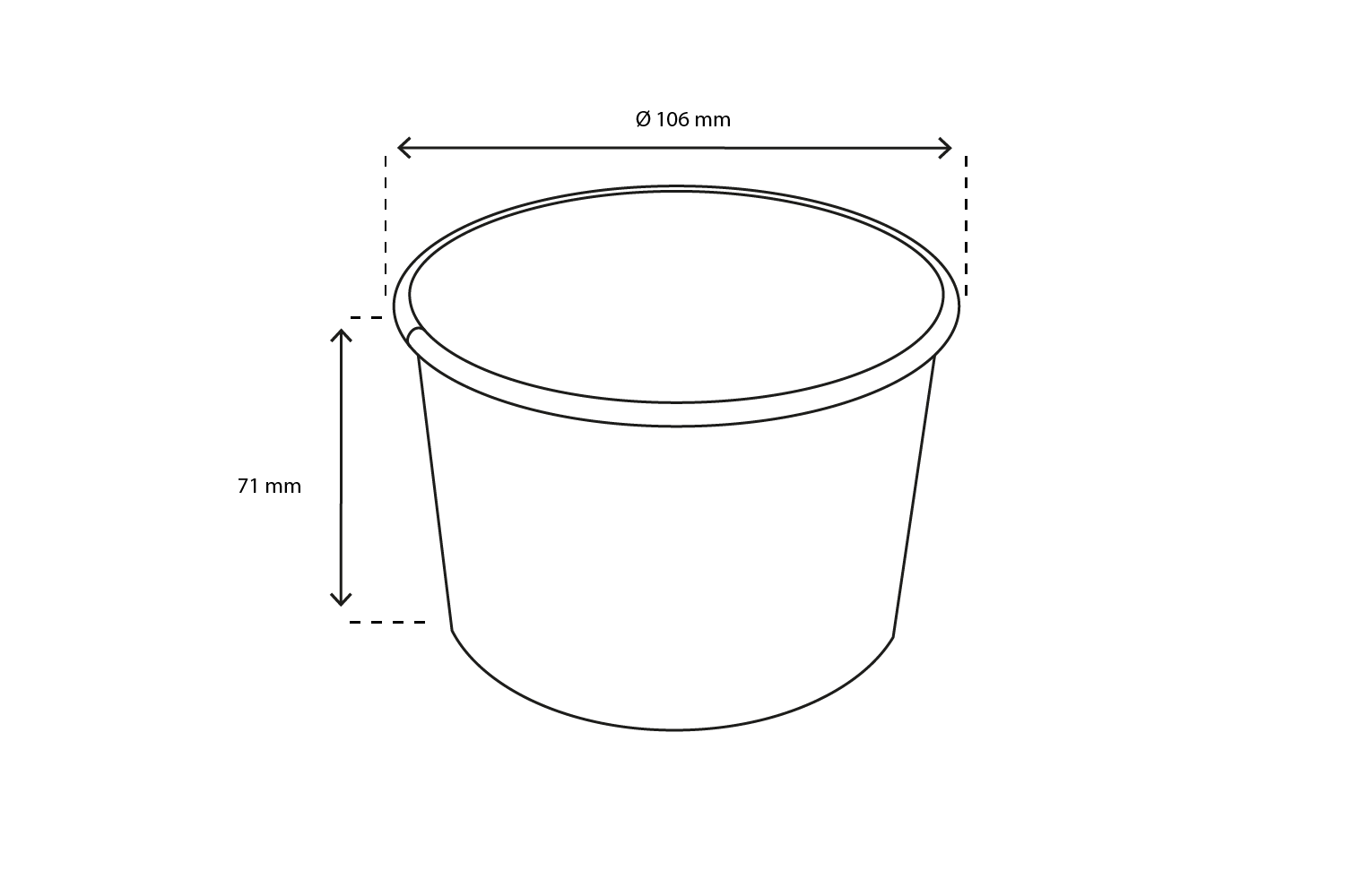 takeaware.nl IJsbekers IJsbeker 360ml Ø106mm 12oz karton GELATO