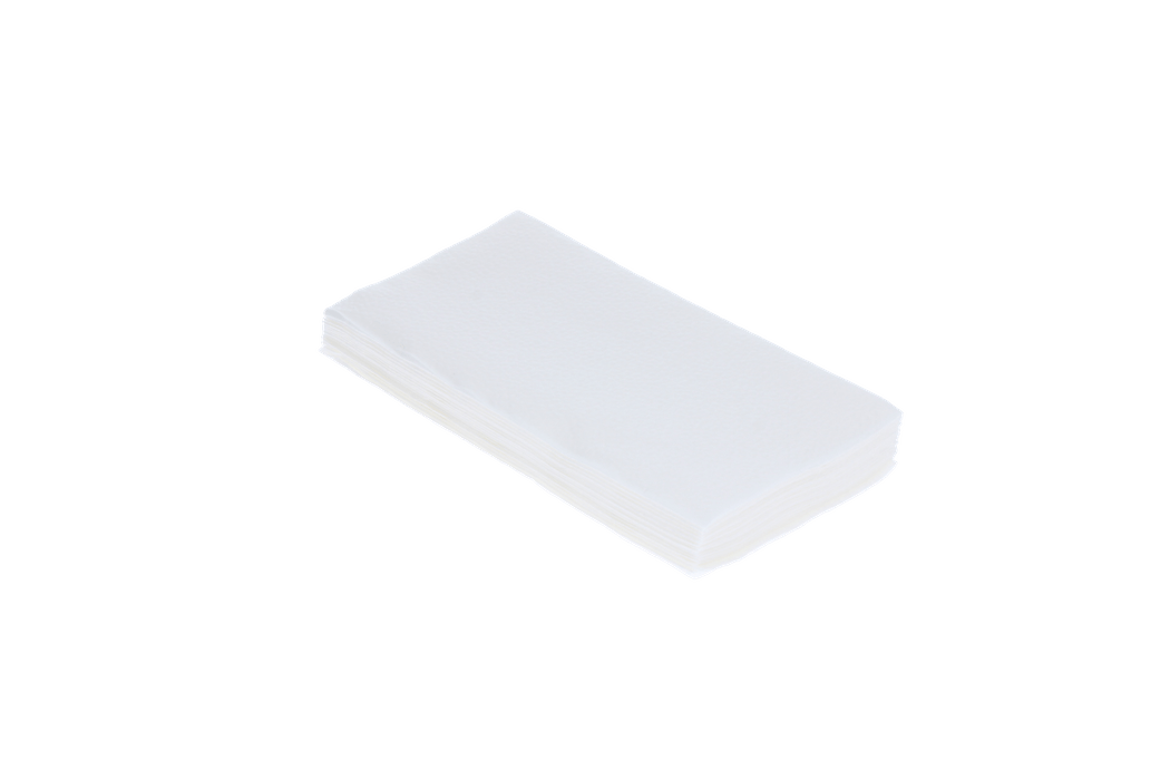 Servet 1 laags 1/8 vouw 33x33cm papier wit BIO