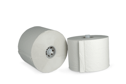Toiletpapier met dop 2 laags wit T4