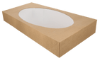 takeaware.nl Cateringdozen Cateringdozen kraft groot met venster 56x38x8cm BIO
