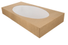 Catering boxes kraft with oval window 56x38x8cm large BIO