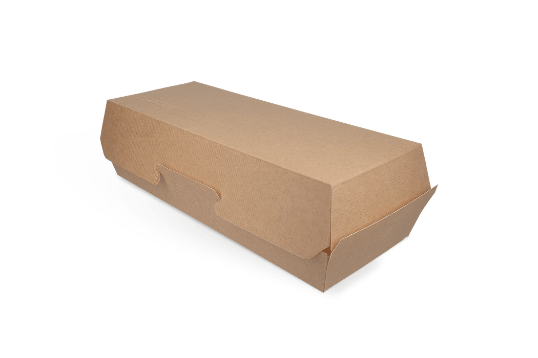takeaware.nl Friet- en snackbakjes Panini/baguette box 26,5x12,2x7cm FSC®Mix karton BIO